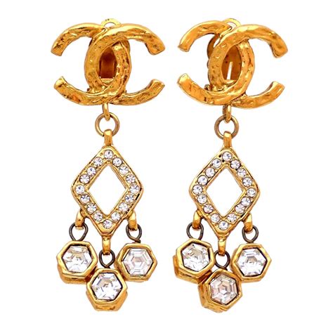 buy vintage chanel earrings|pre owned chanel earrings.